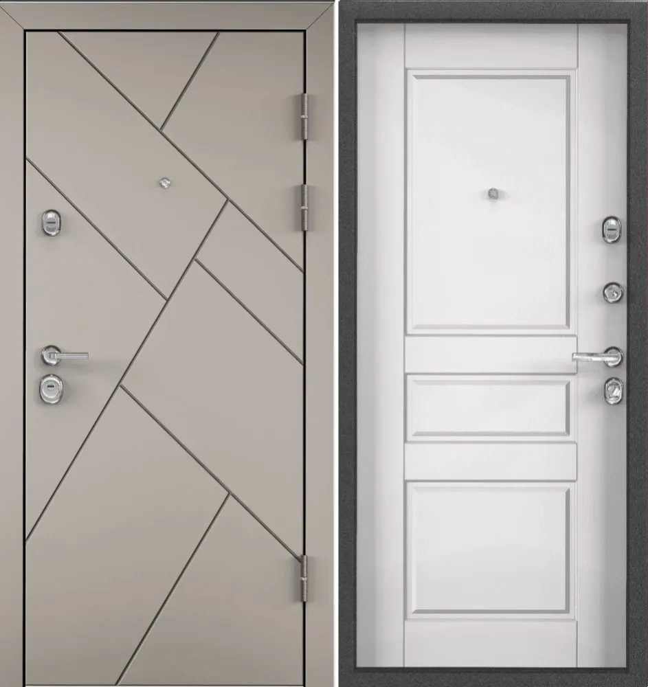 Фото Дверь Цербер 3К(Чёрный муар) Лучи Латте(Сменная панель) DIS006477